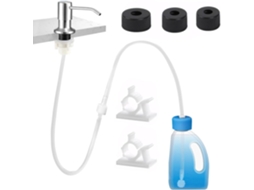 Kit Dispensador De Sabão Para Torneira De Banheiro Com Conjunto De Mangueira