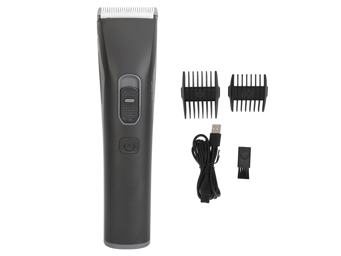 Aparelho De Cortar Cabelo Elétrico Para Homem Recarregável 4 Modos 7000rpm Baixo Ruído Sem Fio Com 2 Pentes Guia Preto