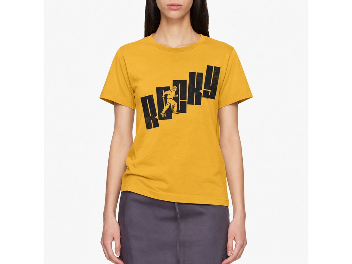 Rockinstone Rocky Movie Name Steps Solid Ginger Adult T-shirt Size:xxxl