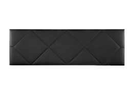 Cabeceira estofada SPYGA para Cama 140 couro sintético preto ( 145 x 50 x 7 cm)