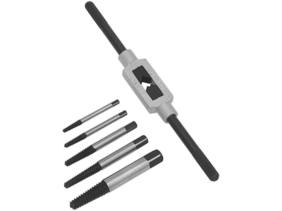 Conjunto De Extrator De Parafusos Ak721 Com Chave Ajustável Tipo Hélice 6