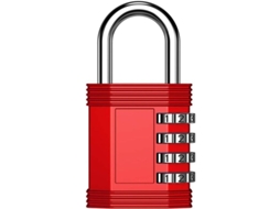 Candado De Combinación Exterior De 4 Dígitos Reconfigurable Para Gimnasio, Escuela, Cerca, Portería, Almacenamiento (vermelho)
