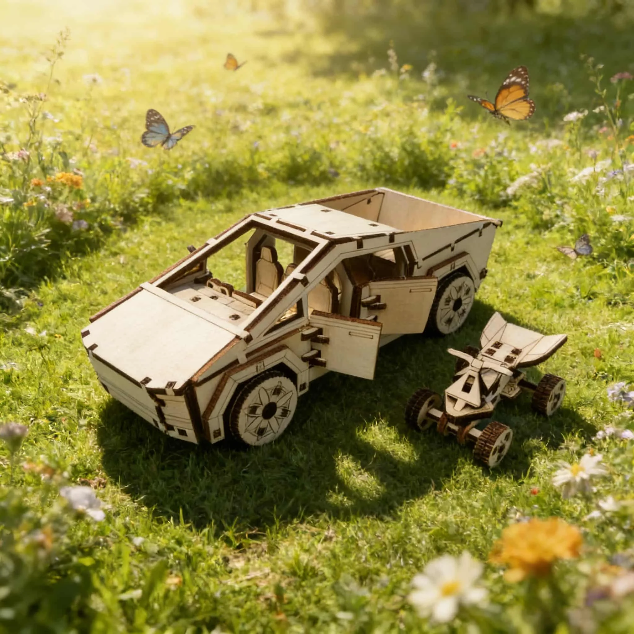 Quebra cabeça de Carro 3d de Madeira, Kit de Modelo Faça Você Mesmo MDUG