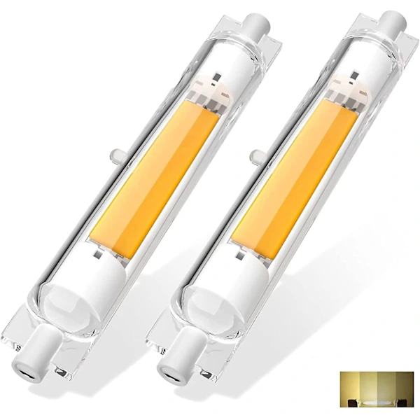 Lâmpada Led Linear R7s, 2 Unidades, 30w, 3000k, 118 Mm, Intensidade Regulável, Para Uso Residencial, Comercial E Manutenção Elétrica