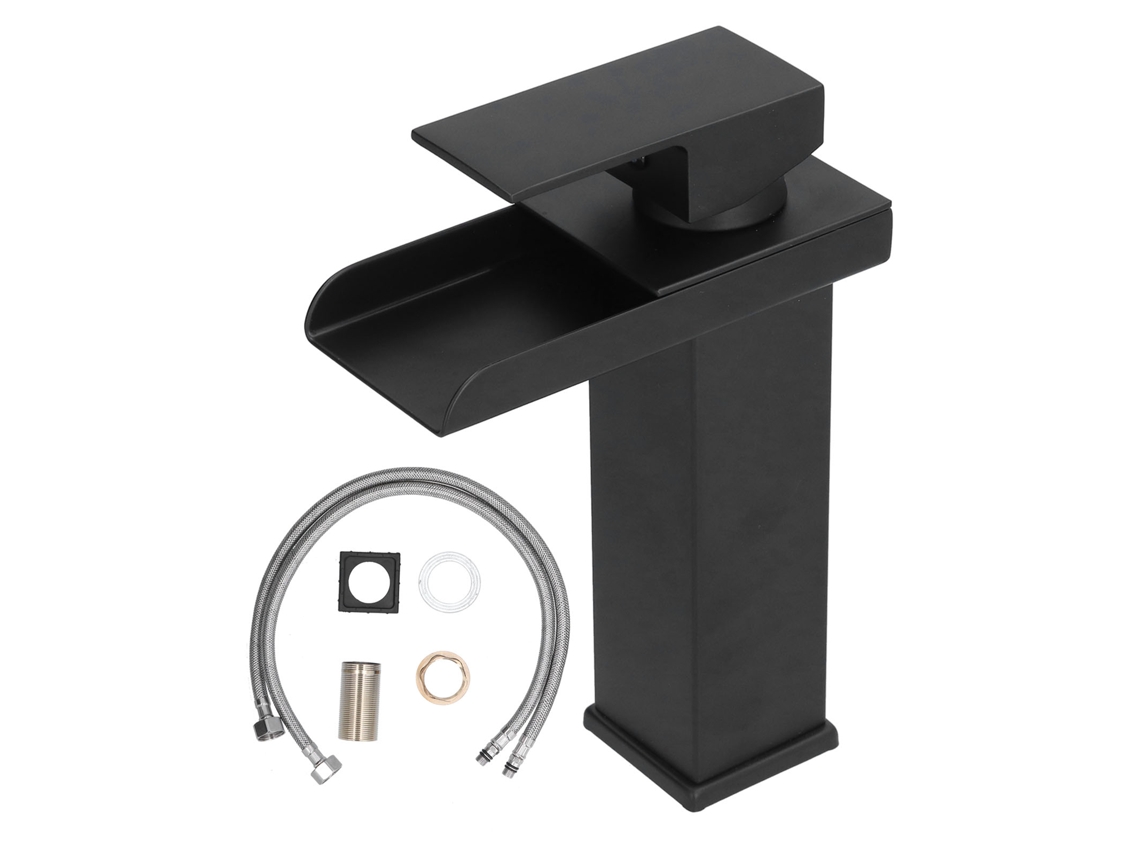 Chuveiro Misturador G1/2 Com Alça Longa Preto Para Banheiro Hotel Pousada