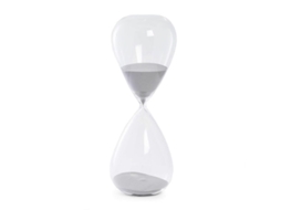 Temporizador De Areia 90 Minutos Areia Cinza Material Cristal Cor Clara E Cinza