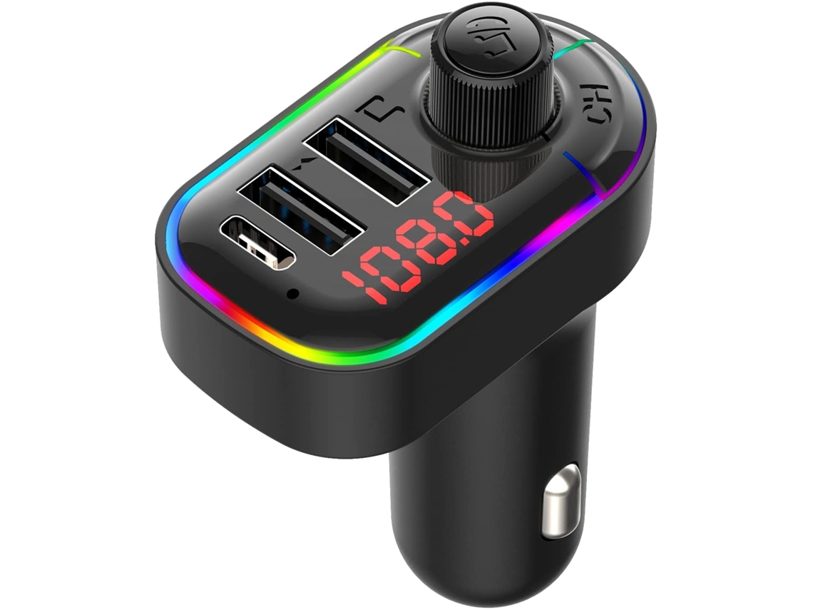 Transmissor Fm Bluetooth 5.3 Veicular, Usb-c, Carga Rápida, Mãos-livres