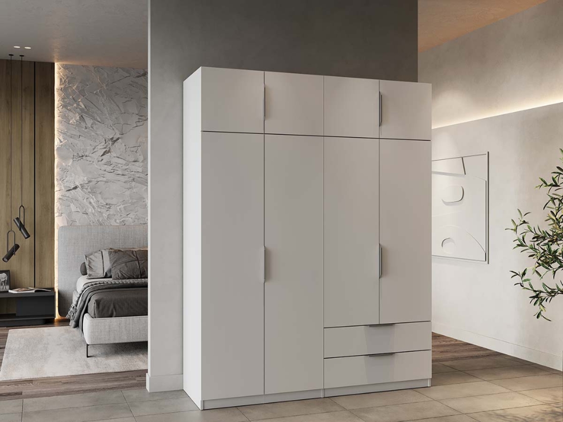 Roupeiro Ambihome Shade 14 Branco, C157xp51xa203cm