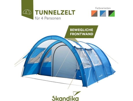 Tenda Tipo Túnel SKANDIKA ao ar livre Kemi 4 pessoas 2X cabines
