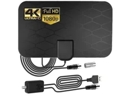 Antena De Tv Digital Recepção De 360°, Antena Smart Tv 4k 1080p Com Amplificador De Sinal, Cabo Coaxial Hdtv De 5 Metros , Tommy01 (16,5 Pés)