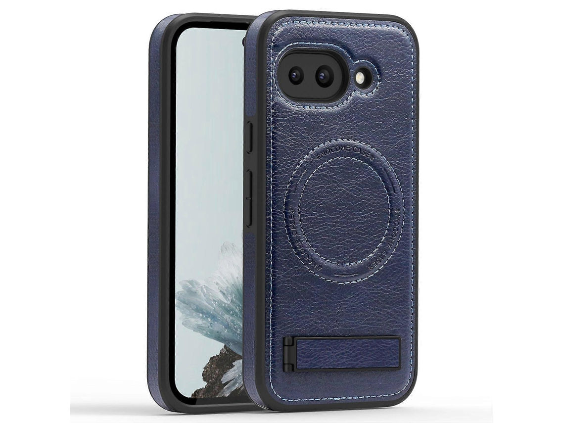Capa Traseira De Couro Para Google Pixel 9a Compatível Com Magsafe Kickstand