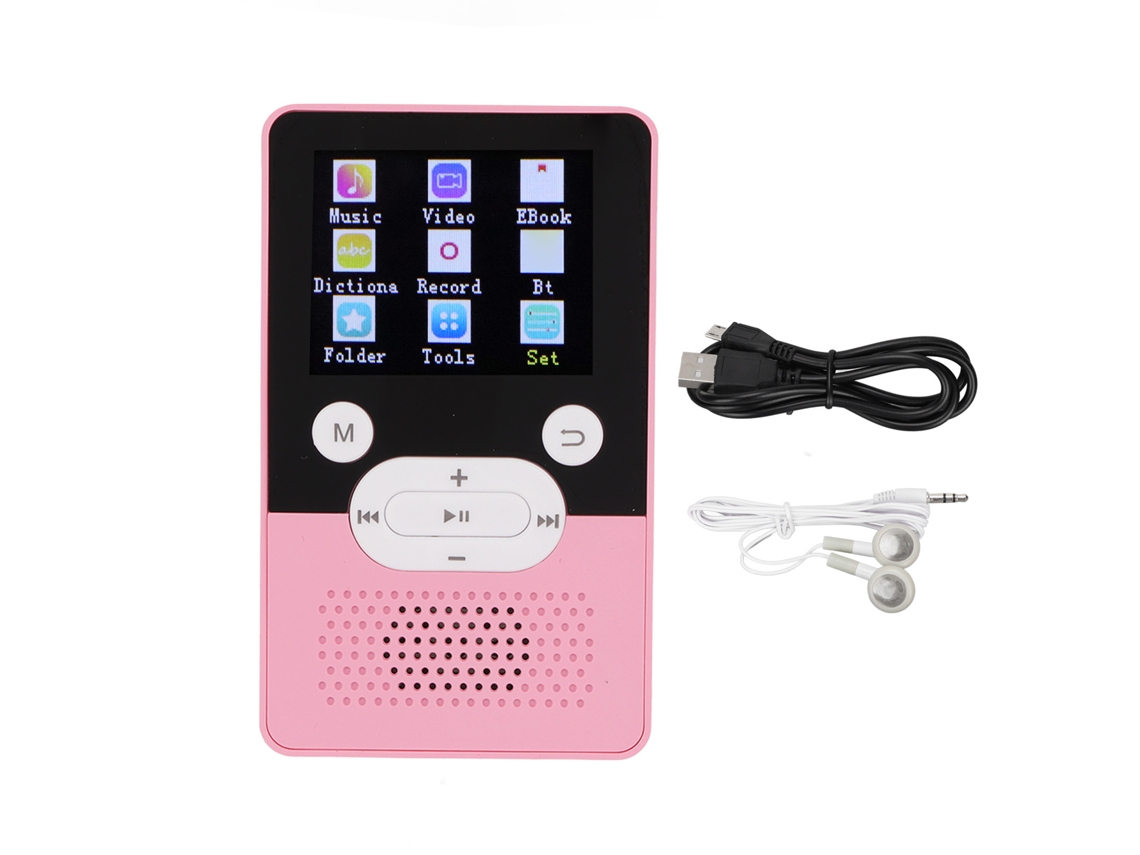 Reprodutor de Música Mp3 EOOCOO (tela Colorida de 1,8 Polegadas, Função Bluetooth)