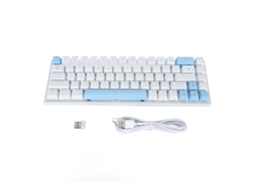 Teclado Mecânico Sem Fio 61 Teclas Switch Azul Rgb Bt5.0 2.4g Usb C Para Jogos