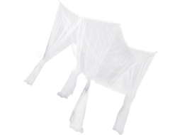 Mosquiteiro Para Cama Com Design De Quatro Peças, Branco, Montagem E Ventilação Inclusas, Proteção Contra Mosquitos Para
