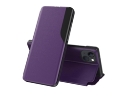 Lurelia Capa Flip Iphone 14 Couro Roxo