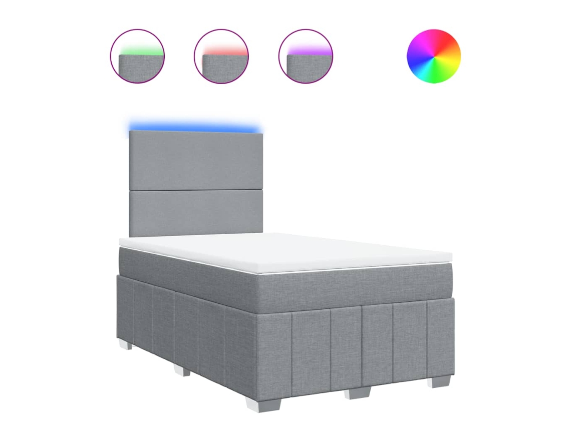 Box Spring Bed, Box Spring Beds Vidaxl Cinzeto Tecido (120 X 200 Cm)