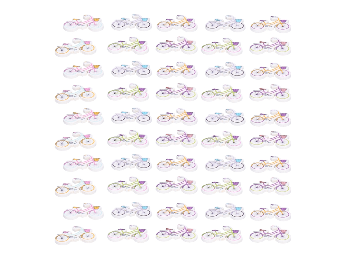 Botões de Madeira Cartoon Bicicleta 50pcs | S/MARCA