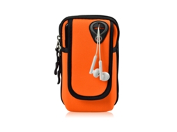 Braçadeira Para Celular, Resistente Ao Suor, Para Treino E Corrida, Laranja.