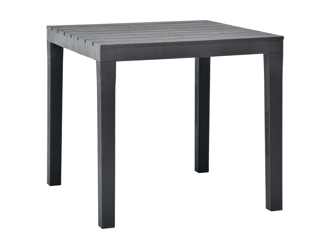 Vidaxl Mesa De Jardim 78x78x72 Cm Plástico Antracite