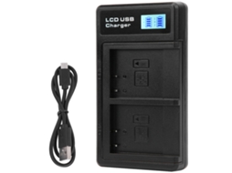 Cargador De Baterías Portátil Para Cámara Np-bn1 Cargador Dual Usb Con Pantalla Lcd