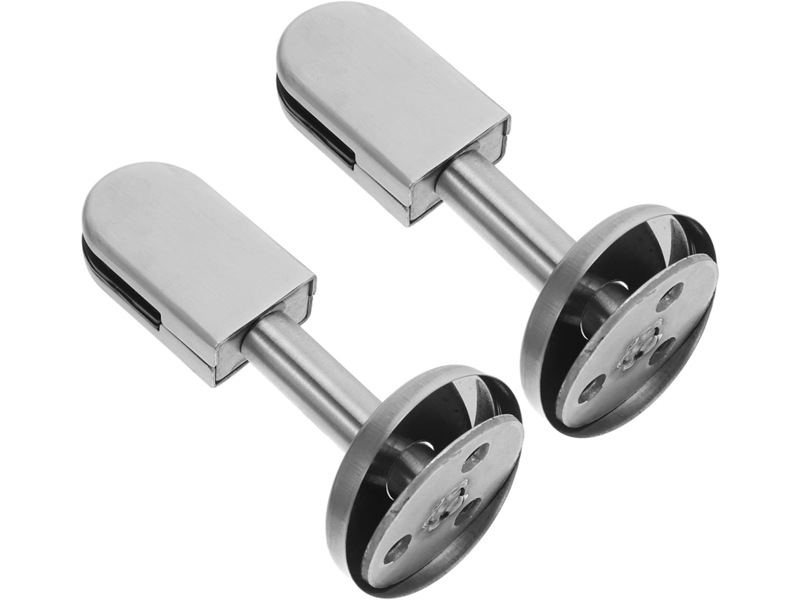 Conjunto de 2 Grampos Imikeya aço inoxidável para vidro, suportes ajustáveis divisórias e telas