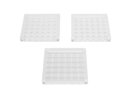 Primerox 3pcs Caixa de Exposição de Conchas Magnética de Acrílico 36 Grelhas para Armazenamento e Decoração