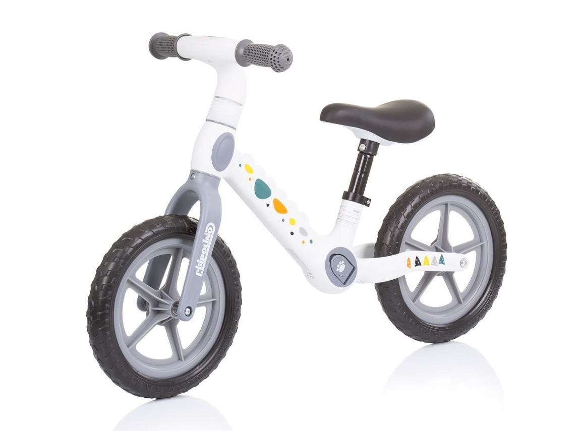 Bicicleta Infantil Sem Pedais Dino White Grey CHIPOLINO
