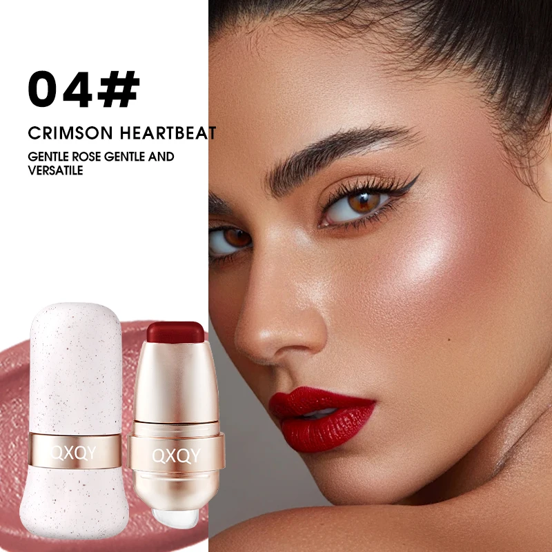 Batom E Blush Cremoso De Longa Duração Com Textura Sedosa, Blush Cremoso De Longa Duração E Hidratante Labial.