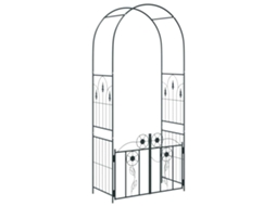 Conjunto 1 Estrutura De Jardim Vidaxl Preto Aço (102 X 50 X 218 Cm)