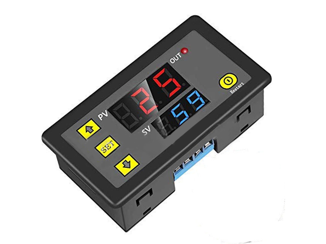 Módulo Rele Com Ciclo De Tempo, Atraso, Display Digital E Teste De Tensão 110‑220v Para Controle
