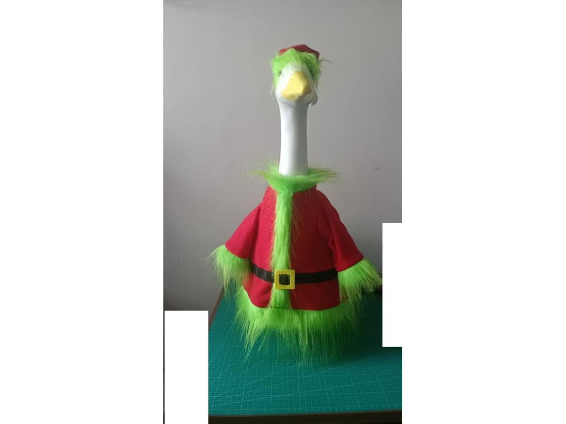 Laxiscreed Fantástico Conjunto De Roupa De Natal Para Ganso De 23 Polegadas Com Chapéu E Boneco Papai Noel