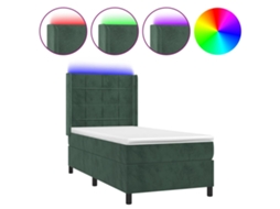 Box Spring Bed, Box Spring Beds Vidaxl Verde Veludo (80 X 200 Cm)