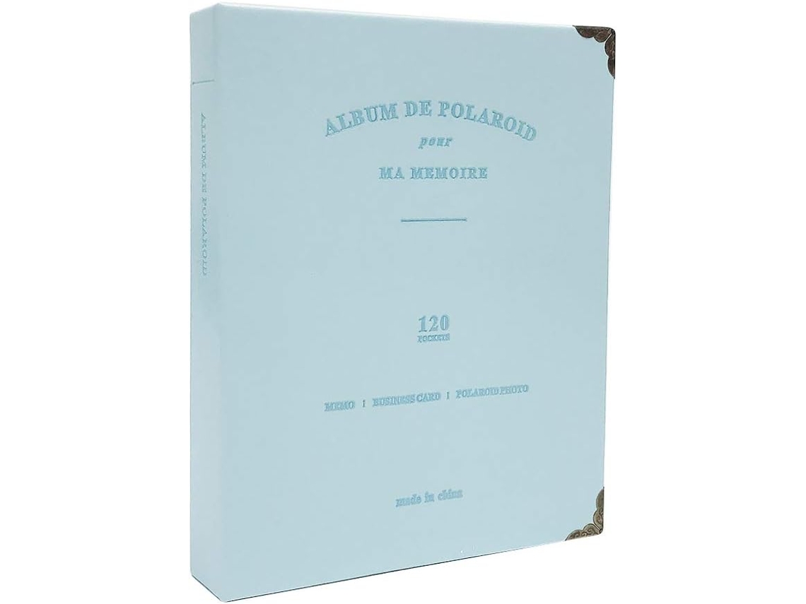 Álbum de Fotos de Família Faça, Você, Mesmo, Azul, com Capa Espiral em Imitação de Couro, Zqkla BRILVIBERA