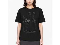Rockinstone Hunger Games Movie Katniss Back Black Adult T-shirt Size:xl