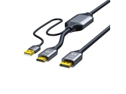 Lurelia Cabo Hdmi 2.1 Para Displayport 1.4 Com Usb, 8k30hz, 1/2/3 M, Para Monitor Dp