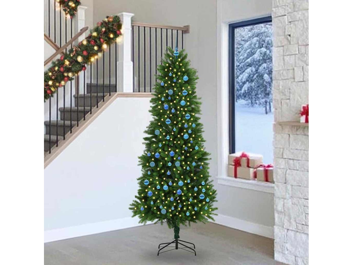 Vidaxl Árvore De Natal Com 300 Leds Com Suporte Verde 240 Cm Pe
