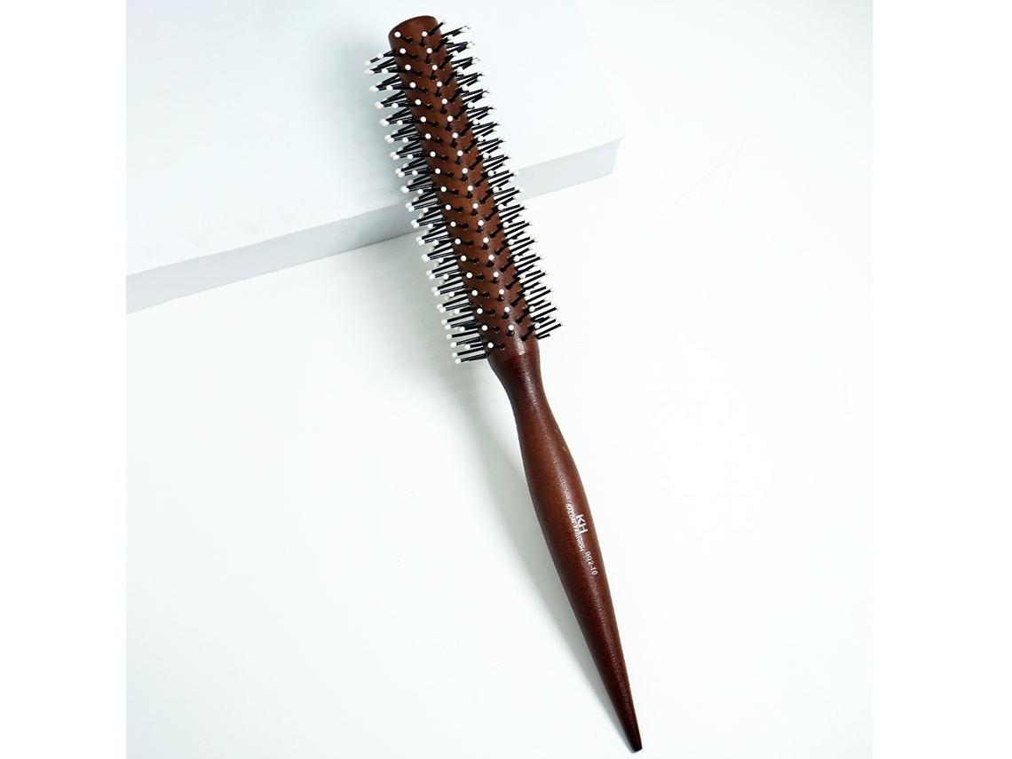 (nº 10, Castanho Café) Pente Redondo De Madeira Com Cerdas De Javali, 3 Tamanhos, Ferramenta Para Modelar O Cabelo