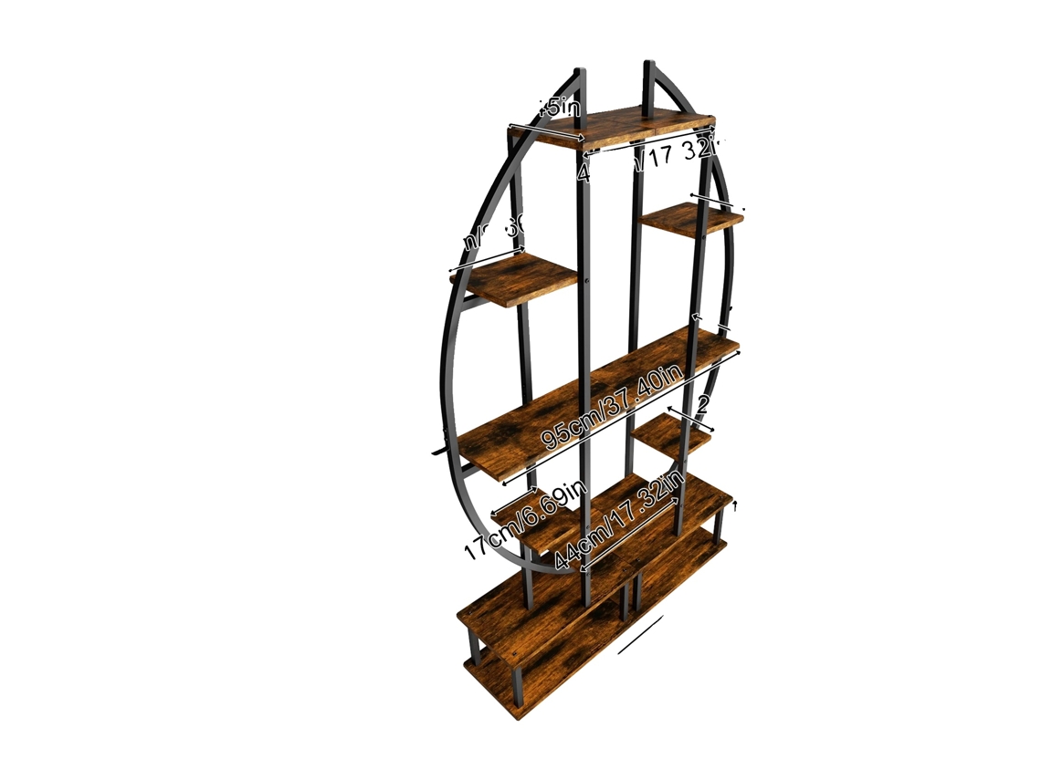 Suporte Para Plantas, Design De 7 Andares, Estilo Em Forma De Meia-lua, Com Luzes