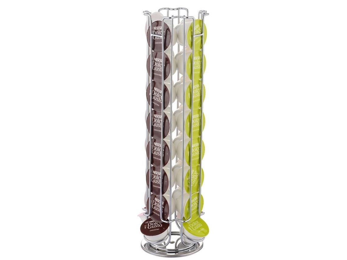Suporte para Cápsulas de Café Nova Line, compatível com Cápsulas, em Aço Cromado (32p)