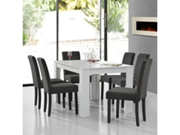 Conjuntos de Refeição [EN.CASA] Cinzento escuro (MDF, tecido - 140c x 90 x 77 cm)