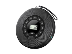 Transmissor Fm, Leitor de Cd Bluetooth, Bateria de 1500mah com Fones de Ouvido para Carro TAISHENGDA