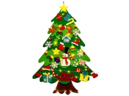 Árvore De Natal De Feltro Diy Para Presente Infantil, Com Desapegível 32 Peças Ornamentos Para Decoração De Natal De Natal Hengjian