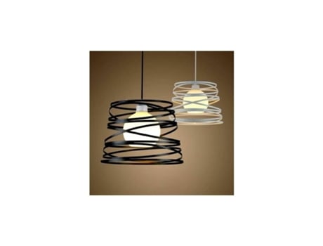 Lustre metálico retro estilo industrial, 32 cm, para sala de estar