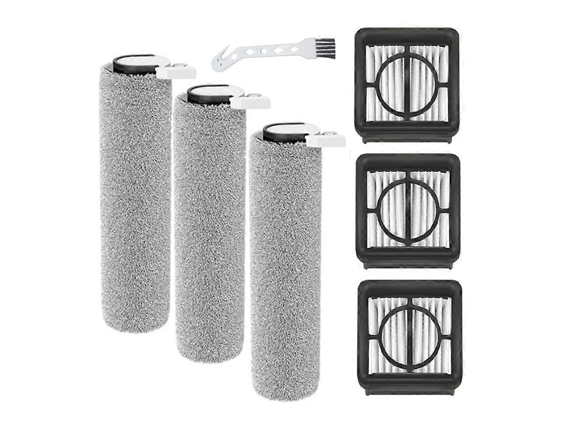 Kit Com 7 Peças Para Aspirador De Pó E Água Xiaomi Truclean W20 / 2c / 4c / 2 Lite: Escova Rotativa De Reposição E Filtro Hepa._glo
