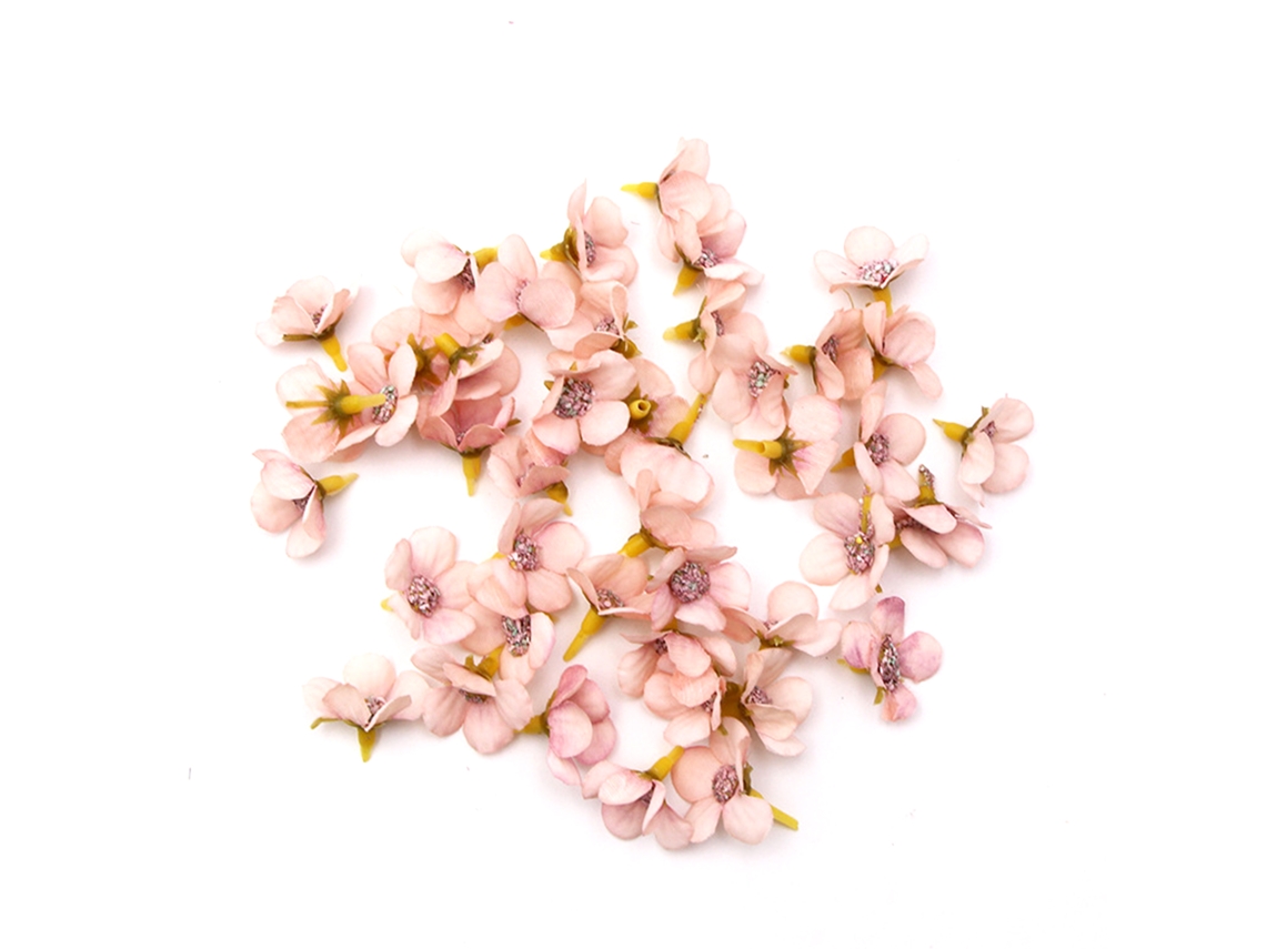 Flores de Seda Miniature 2cm, 50 Unidades, Rosas e Margaridas Multicoloridas LAXISCREED