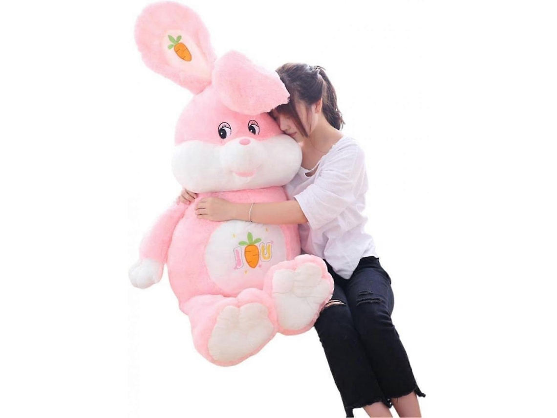 Pelúcia Coelho Rosa Gigante 28 Polegadas Boneca Animais De Pelúcia Presente Aniversário Meninos Brinquedos Páscoa