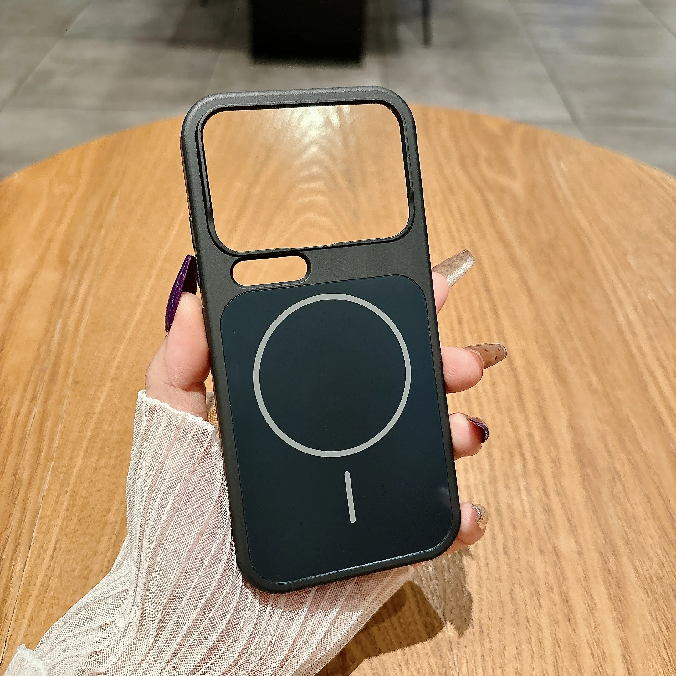 Capa Protetora Para Carregamento Sem Fio Xiaomi 17 Pro (preta), Resistente A Impactos E Arranhões.