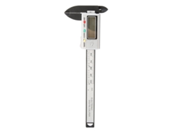 Paquímetro digital de precisão em fibra de carbono de 4 polegadas (0-100 mm) com LCD (prateado)
