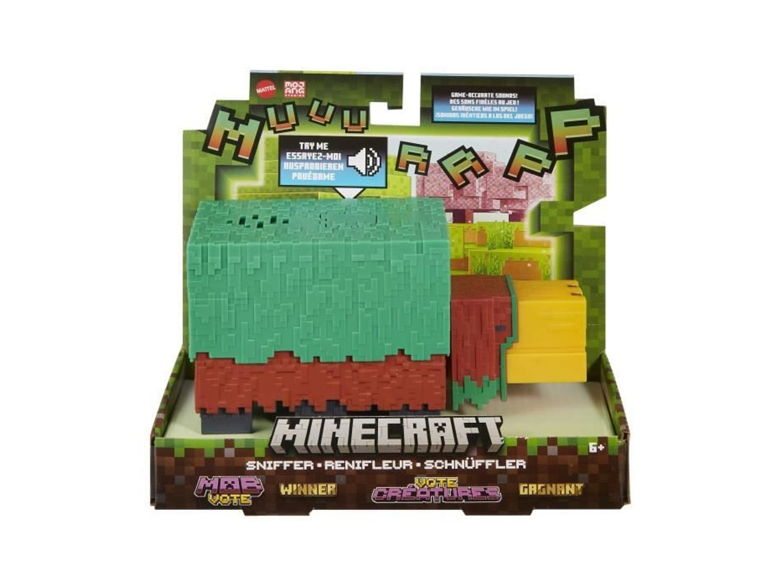 Minecraft Sniffer 8,25 cm Figura de acção com filhos do jogo Minecraft Hxm85 Mattel
