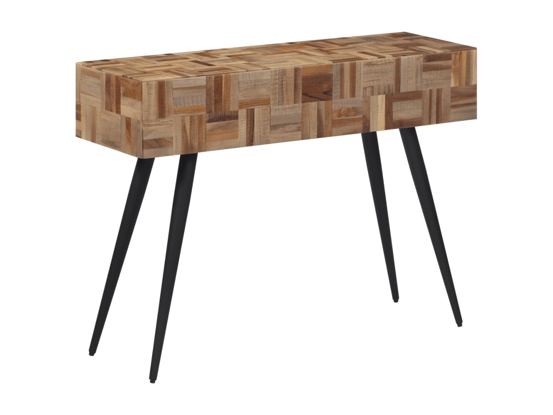 Console Table, Console Tables Vidaxl Cinzeto Teca (110 X 34 X 80 Cm)